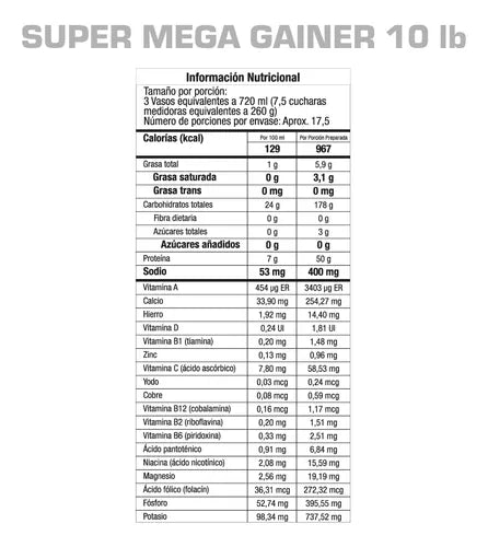 Super mega gainer 10 lb