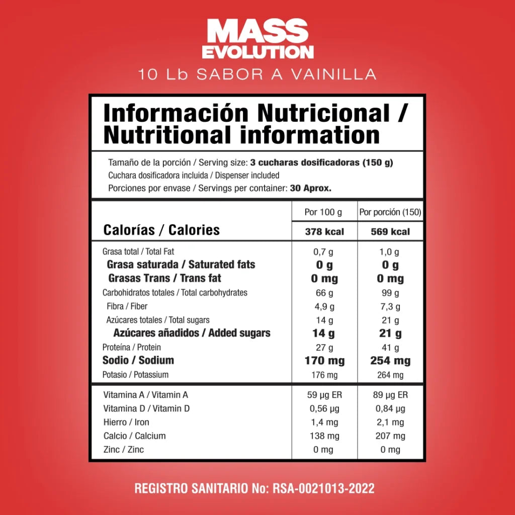 Mass evolution 10 lb